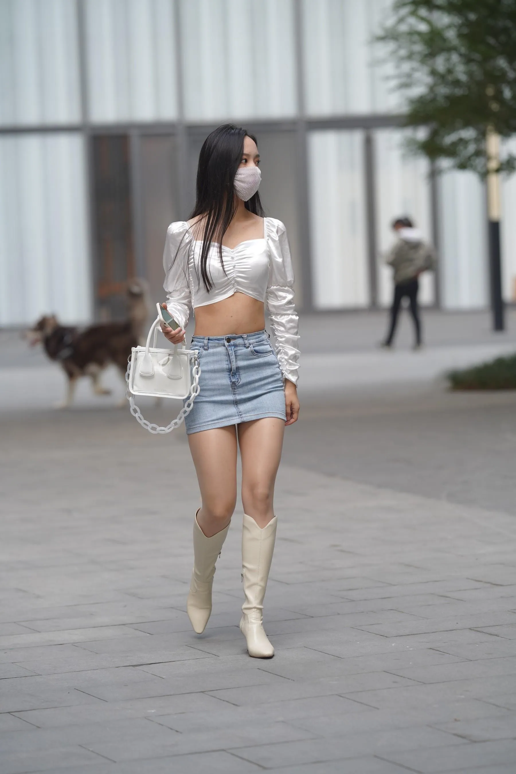 魔镜街拍 NO.170 凯恩街拍摄影-牛仔裙小姐姐 [304P]插图3